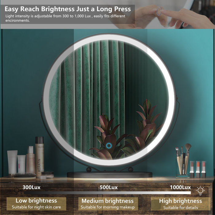 Corrigan Studio® Cheneyville Vanity Set with Stool and Mirror & Reviews